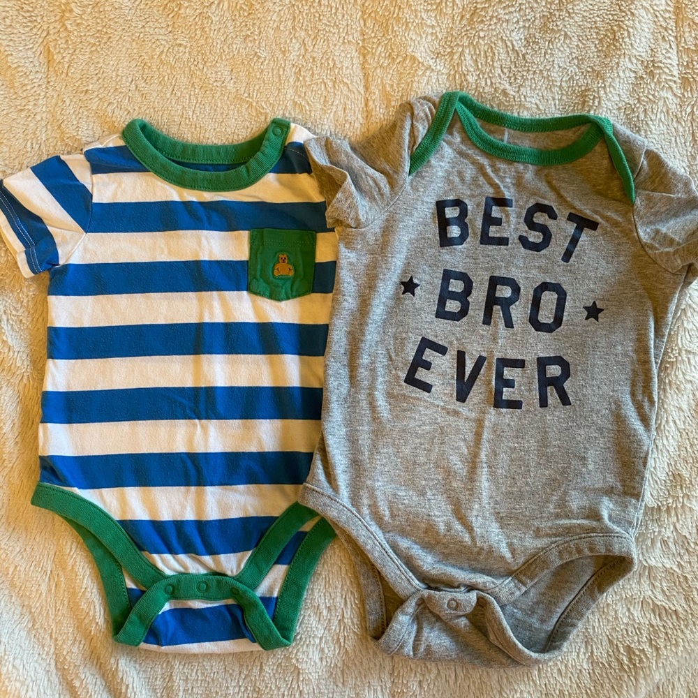 Baby Gap Best bro ever onesies